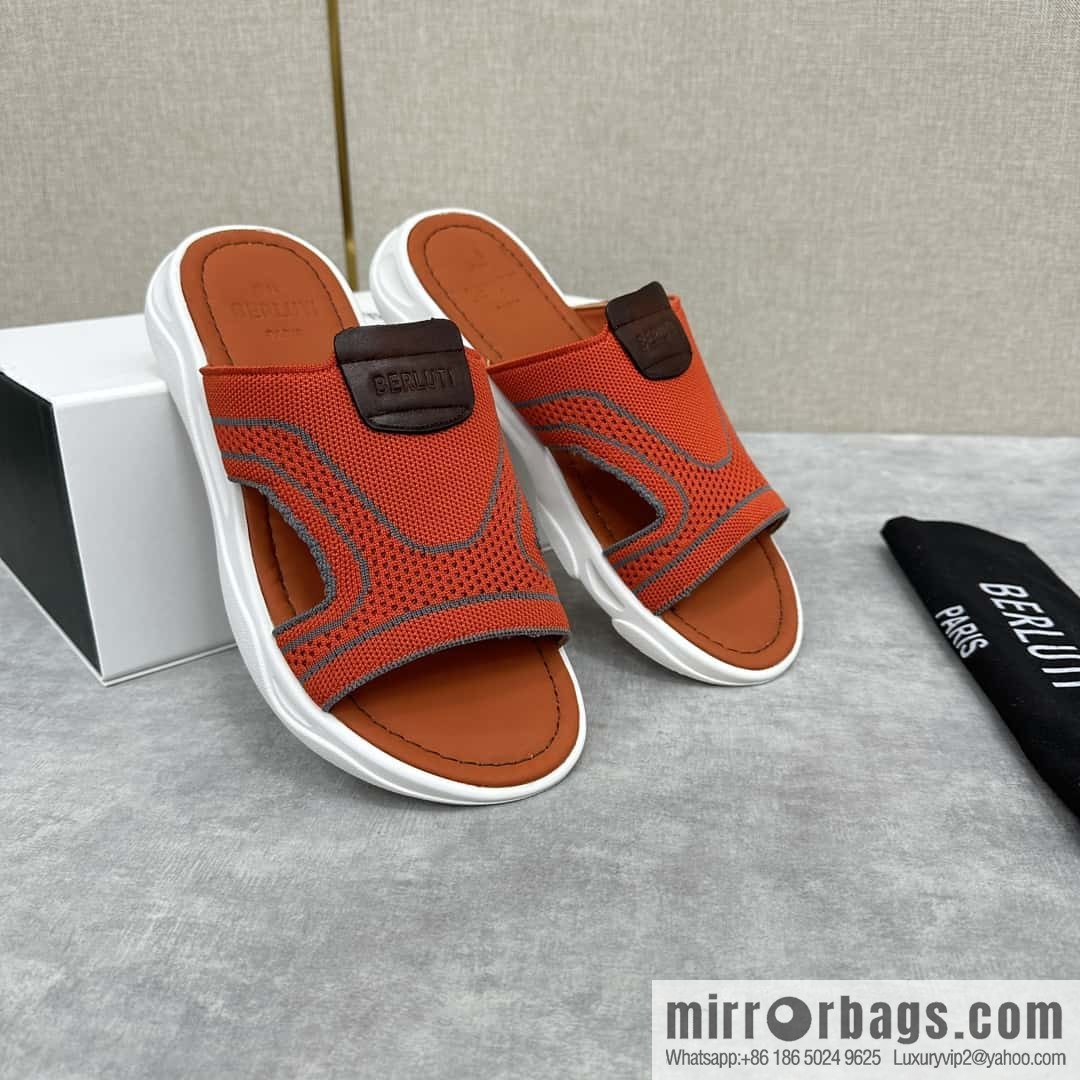 ๐๐Berlut Bruti's new summer 2024 collection, the new Shadow knitted and leather slippers