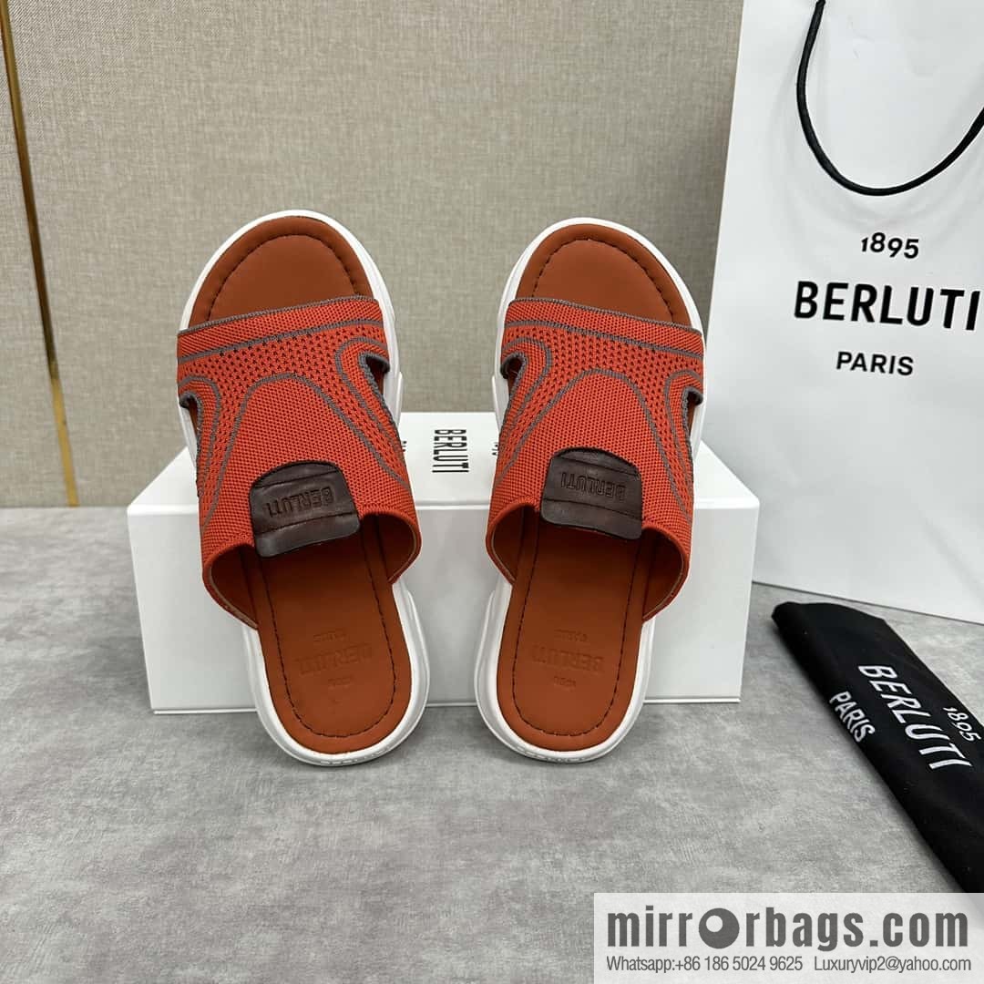 ๐๐Berlut Bruti's new summer 2024 collection, the new Shadow knitted and leather slippers