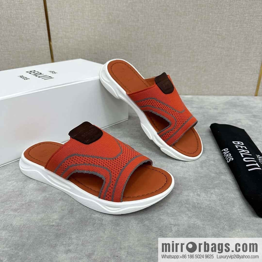 ๐๐Berlut Bruti's new summer 2024 collection, the new Shadow knitted and leather slippers
