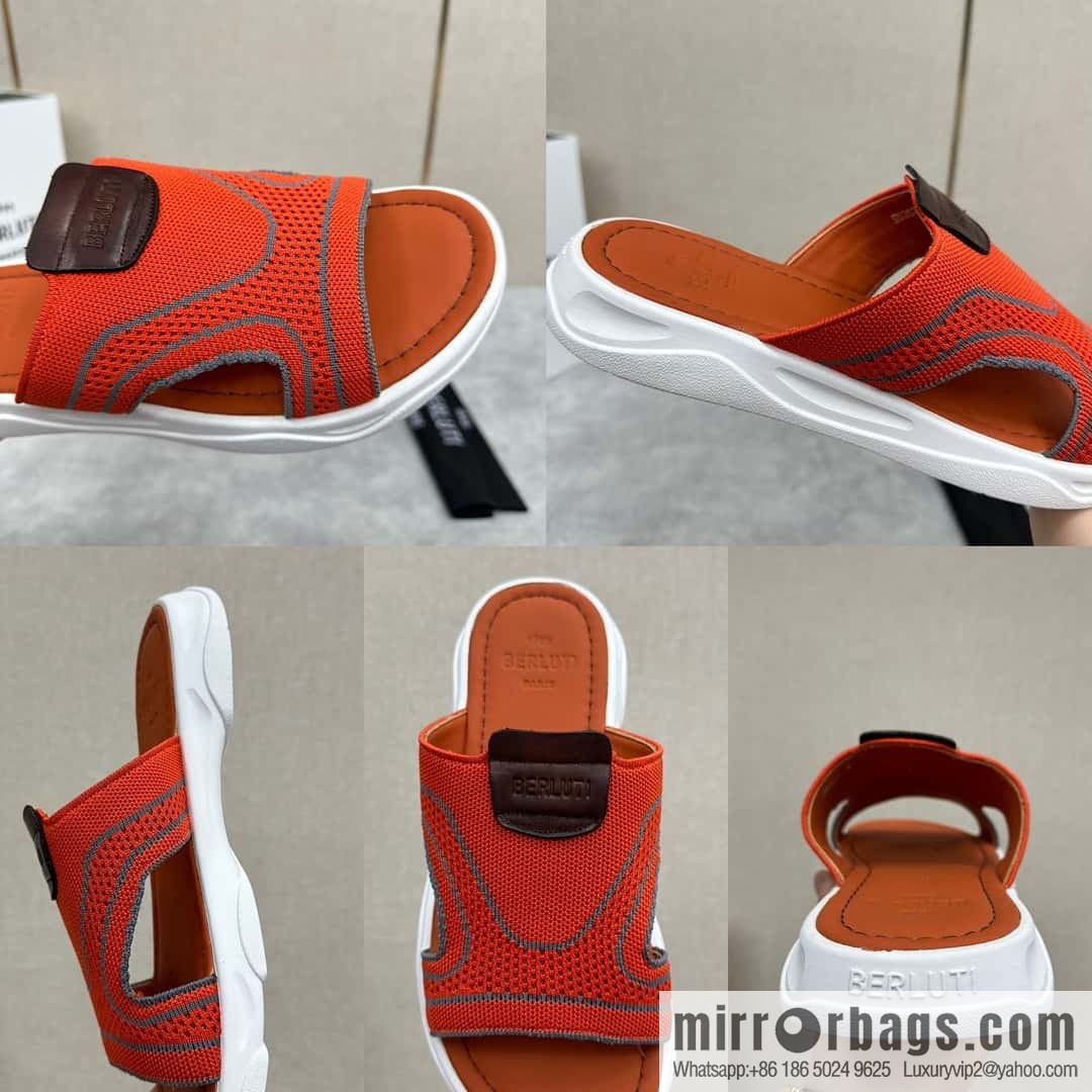 ๐๐Berlut Bruti's new summer 2024 collection, the new Shadow knitted and leather slippers