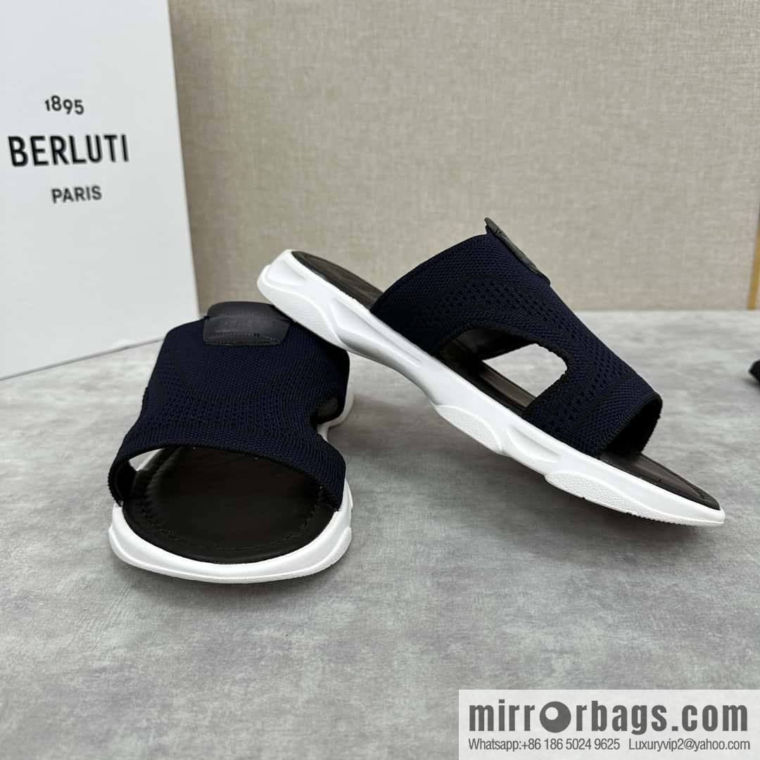 ๐๐Berlut Bruti's new summer 2024 collection, the new Shadow knitted and leather slippers