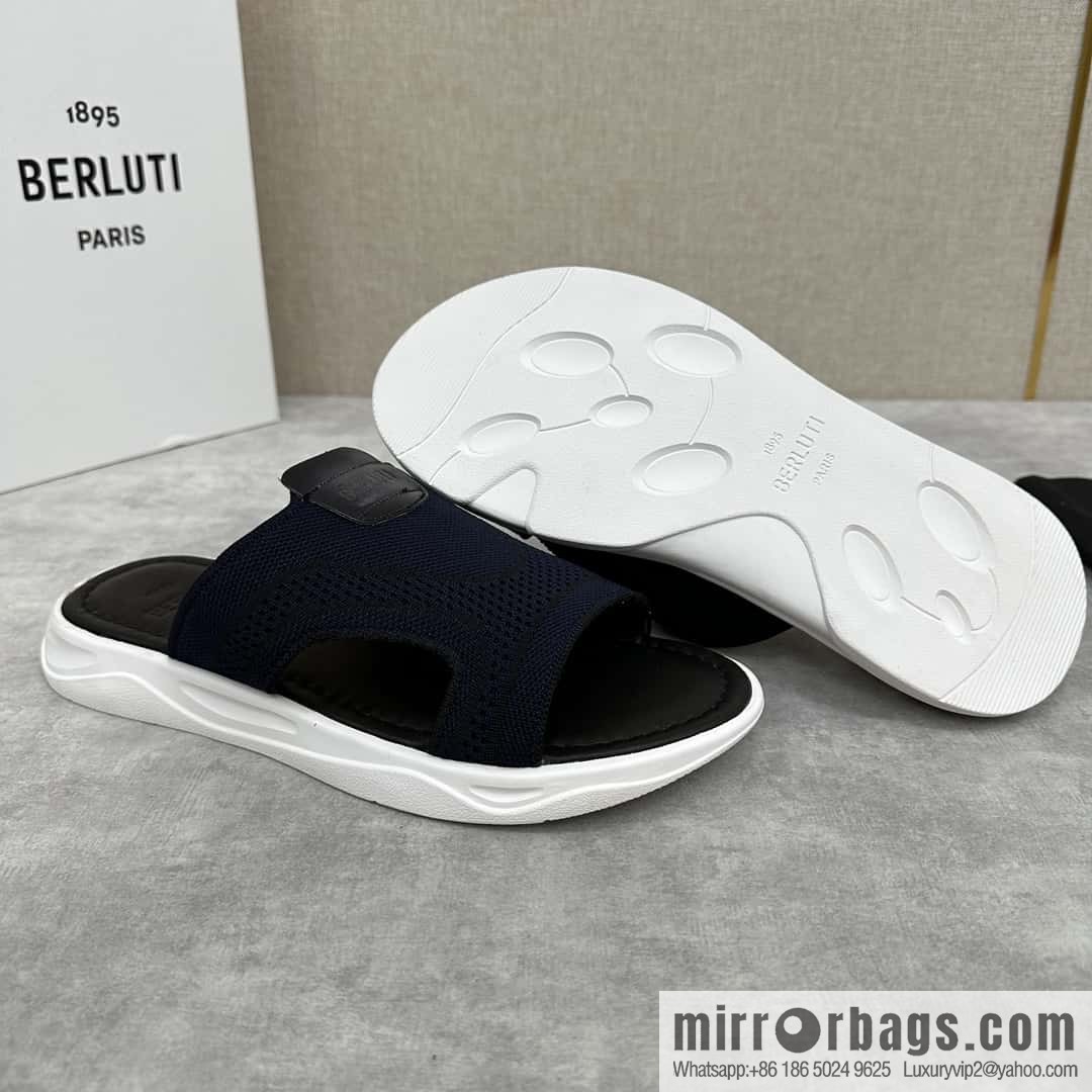 ๐๐Berlut Bruti's new summer 2024 collection, the new Shadow knitted and leather slippers