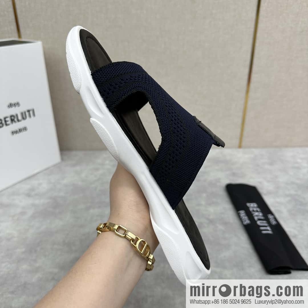 ๐๐Berlut Bruti's new summer 2024 collection, the new Shadow knitted and leather slippers