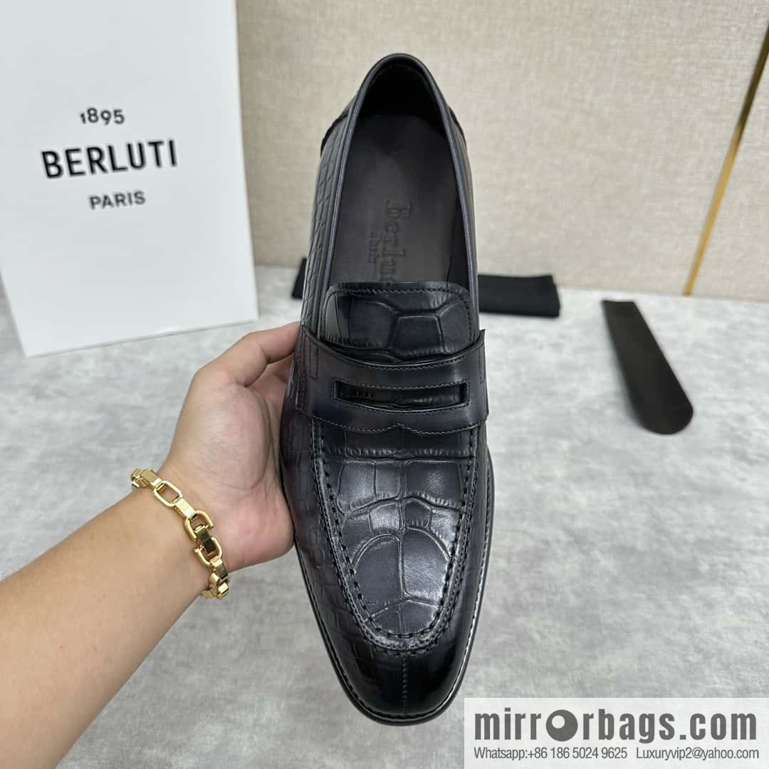 ๐๐Berlut Bruti, new men's hand-polished loafers