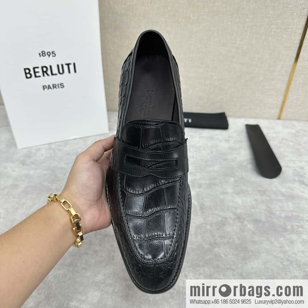 ๐๐Berlut Bruti, new men's hand-polished loafers