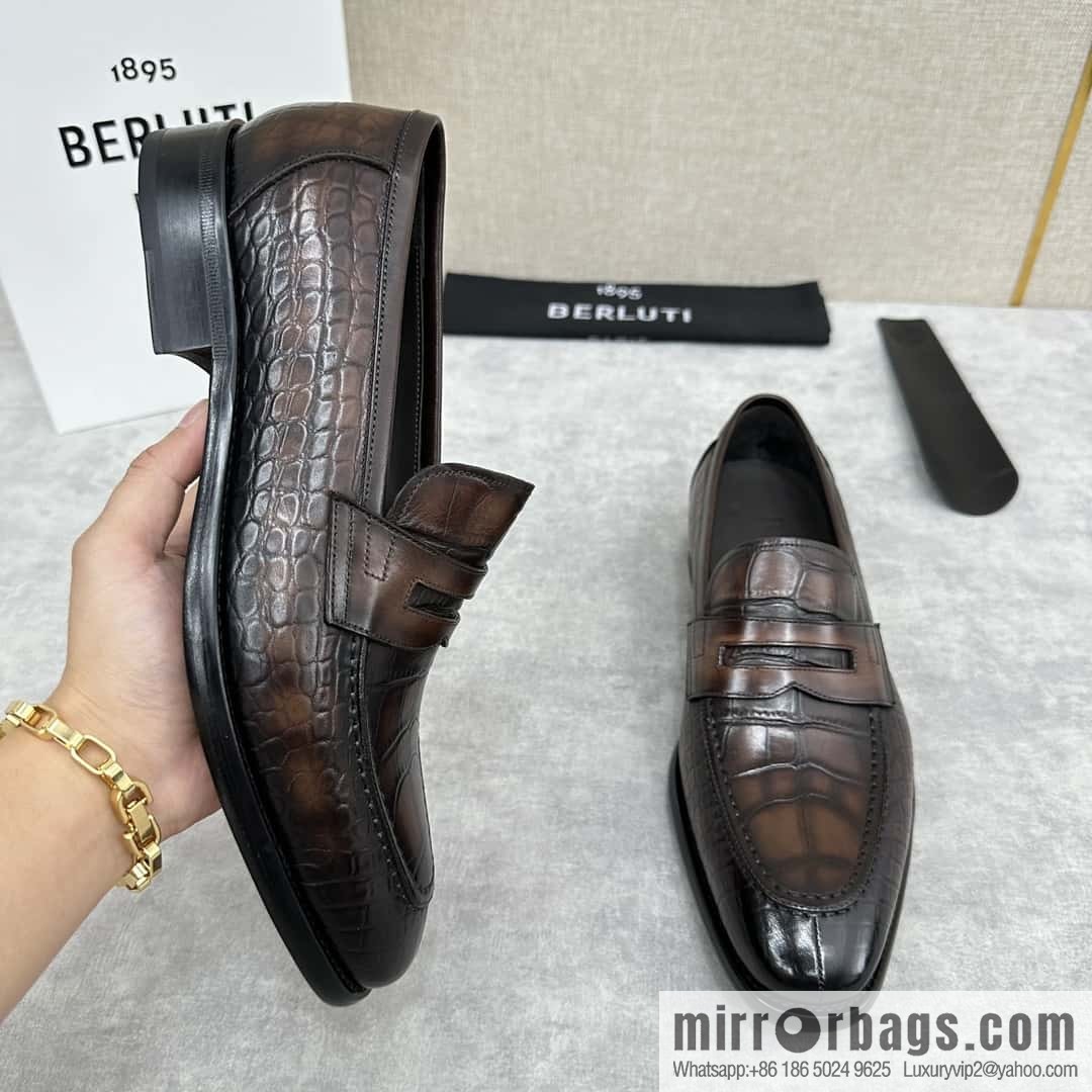 ๐๐Berlut Bruti, new men's hand-polished loafers