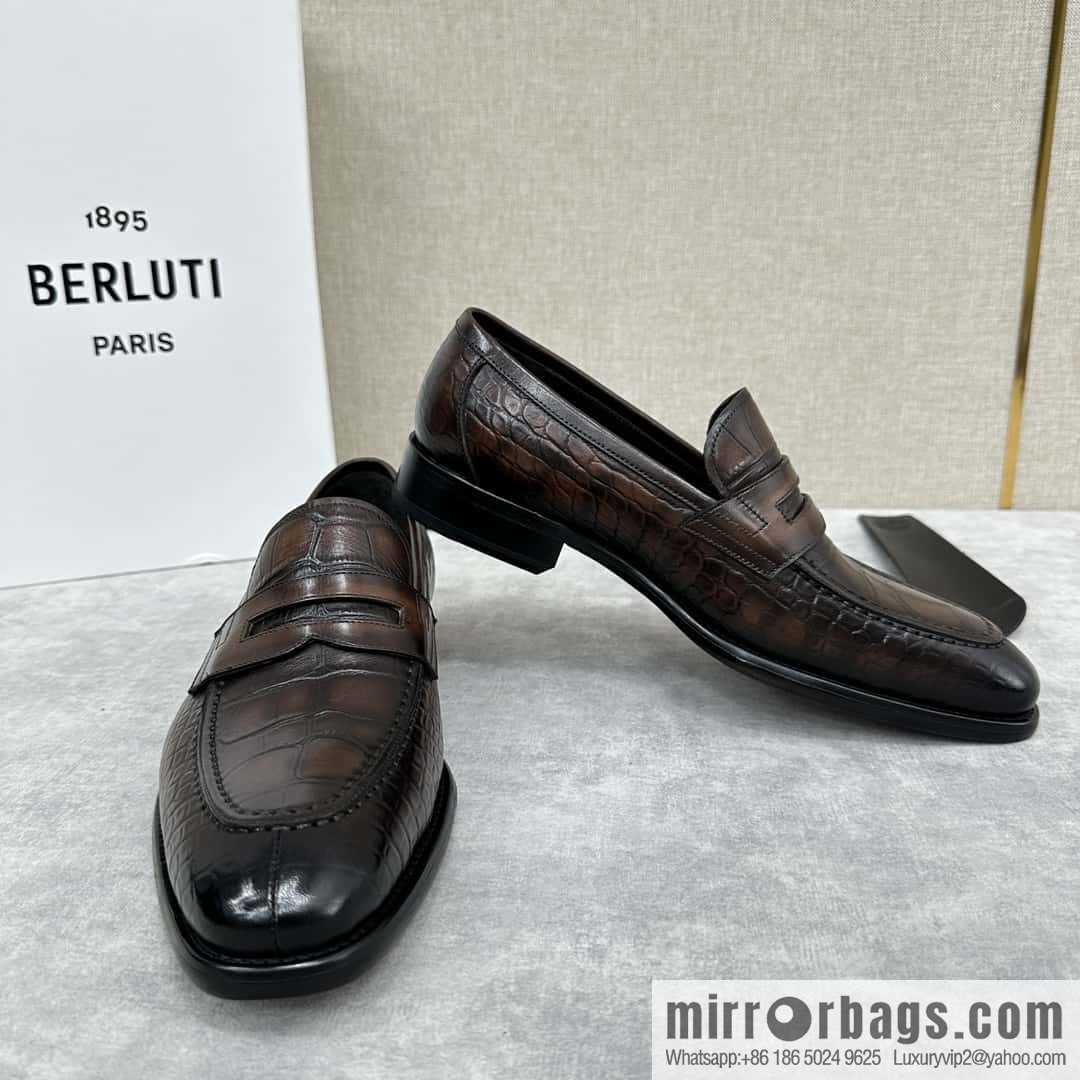 ๐๐Berlut Bruti, new men's hand-polished loafers