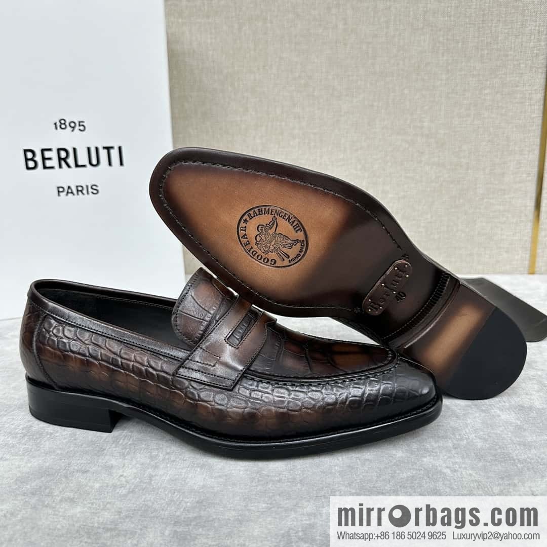 ๐๐Berlut Bruti, new men's hand-polished loafers