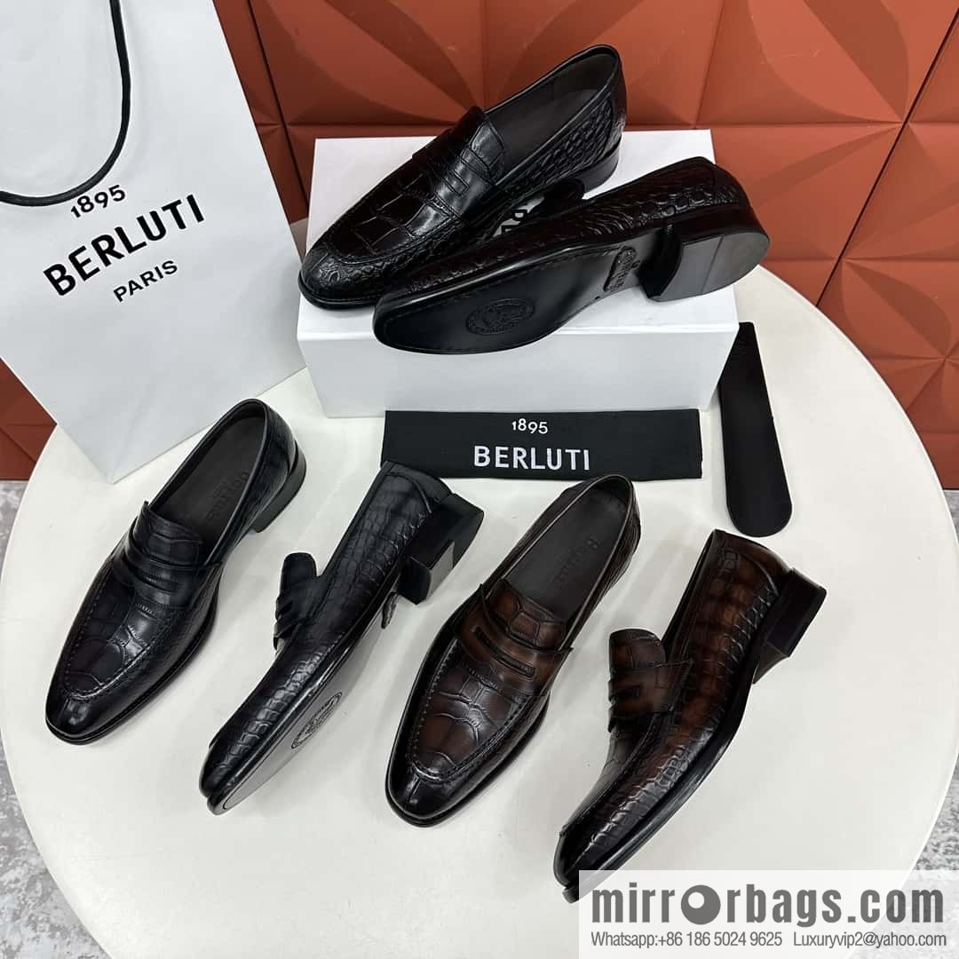 ๐๐Berlut Bruti, new men's hand-polished loafers