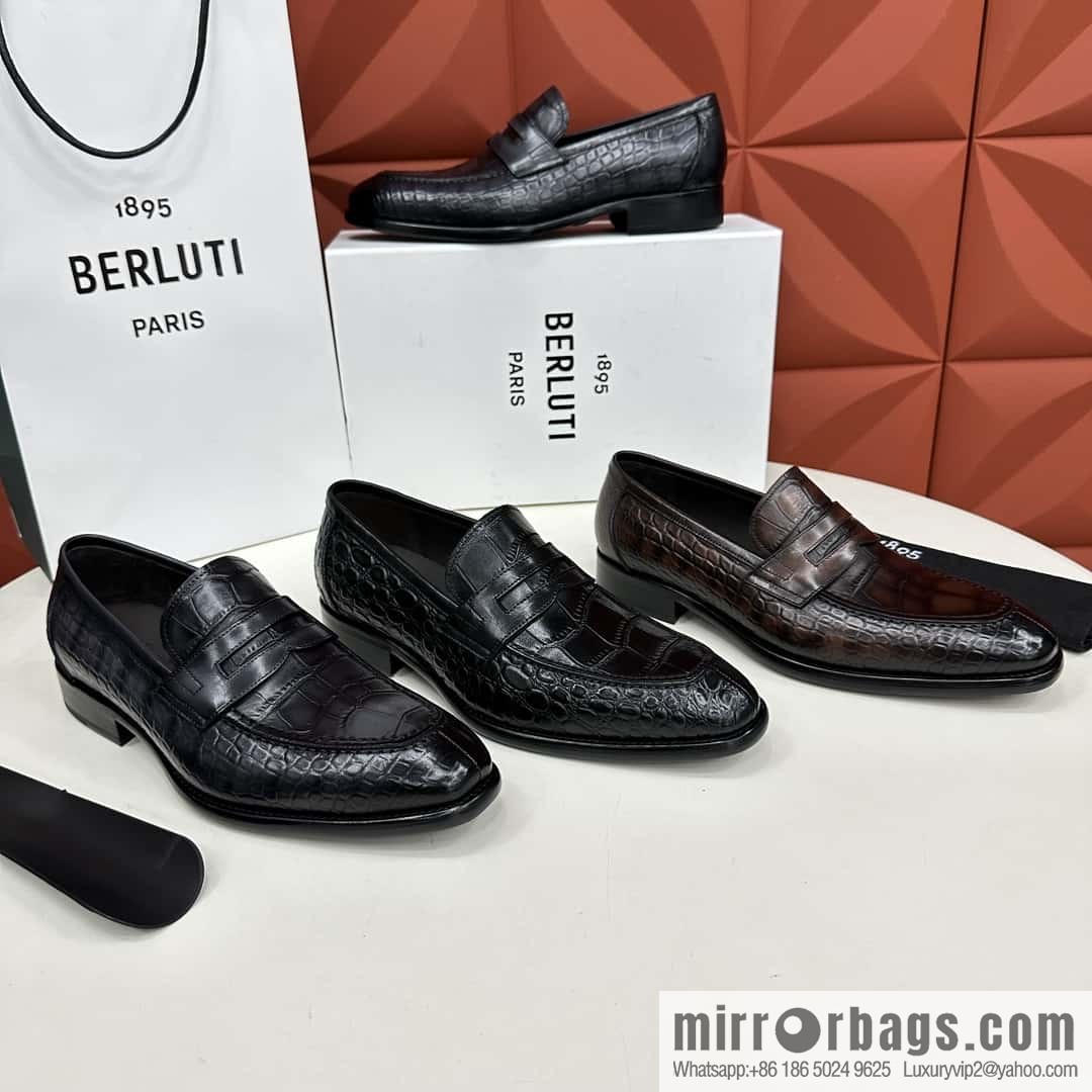 ๐๐Berlut Bruti, new men's hand-polished loafers