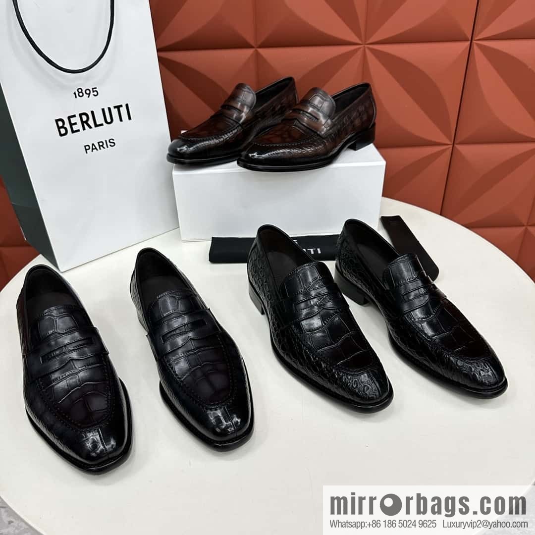 ๐๐Berlut Bruti, new men's hand-polished loafers