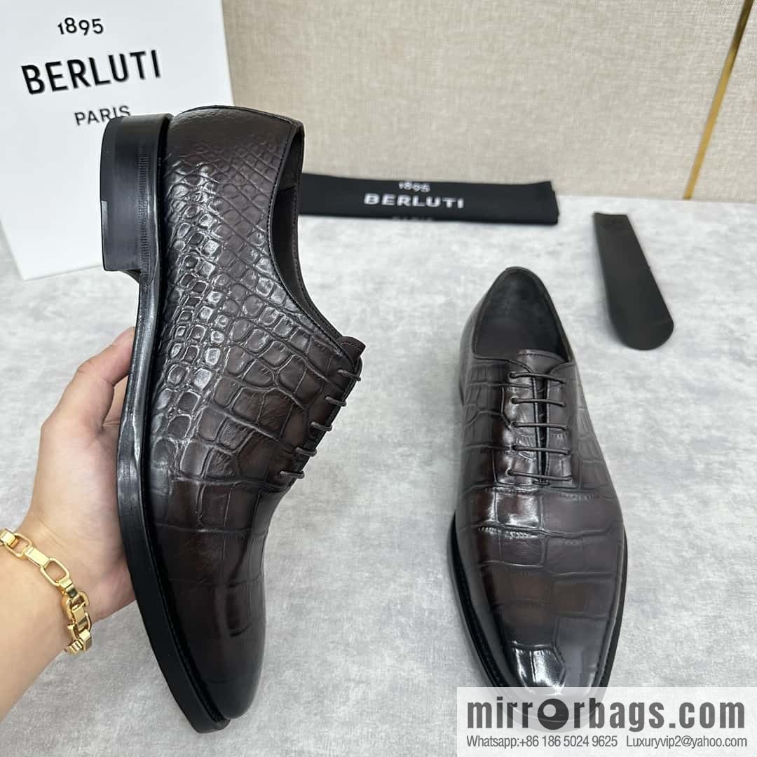 💋💍Berlut Bruti, new men's hand-polished formal leather shoes