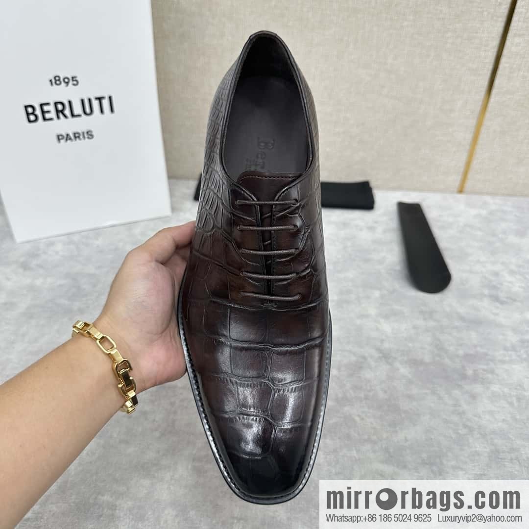 💋💍Berlut Bruti, new men's hand-polished formal leather shoes