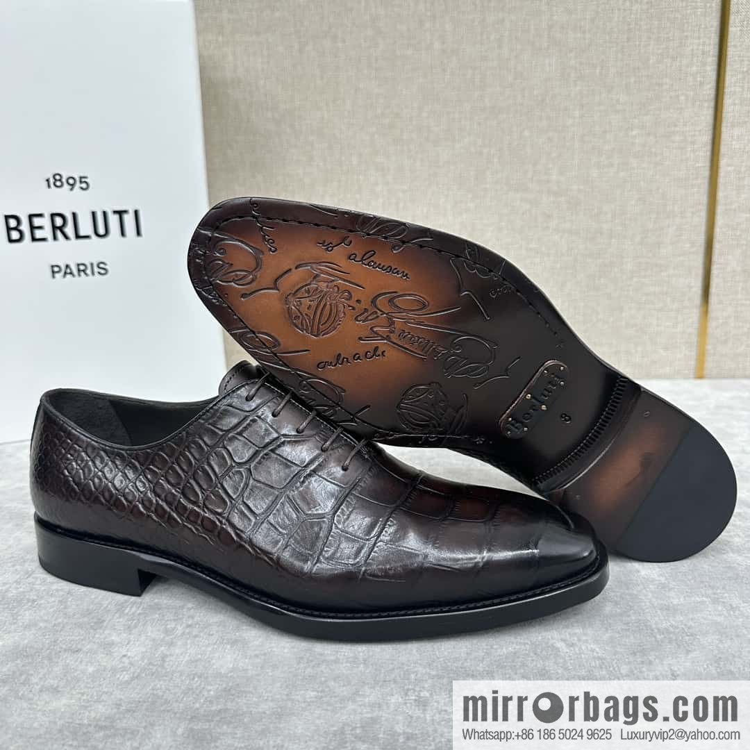 💋💍Berlut Bruti, new men's hand-polished formal leather shoes