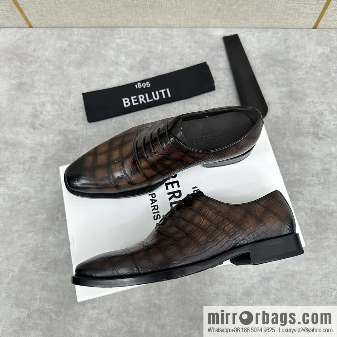 ๐๐Berlut Bruti, new men's hand-polished formal leather shoes