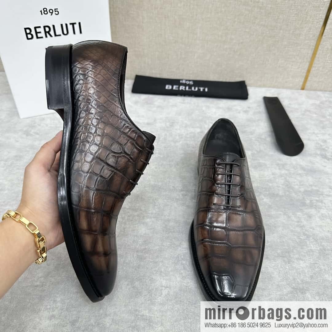 ๐๐Berlut Bruti, new men's hand-polished formal leather shoes