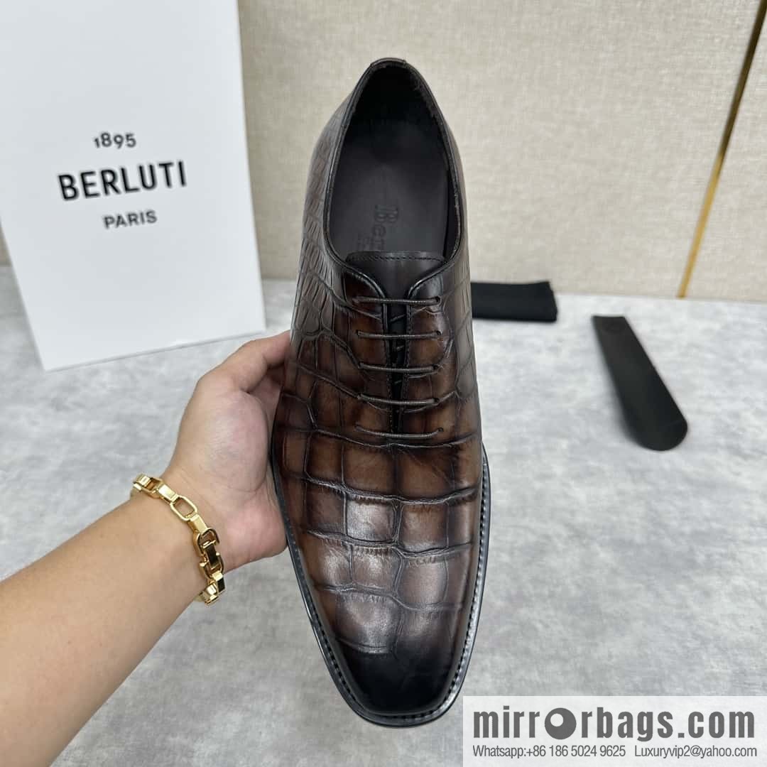 ๐๐Berlut Bruti, new men's hand-polished formal leather shoes