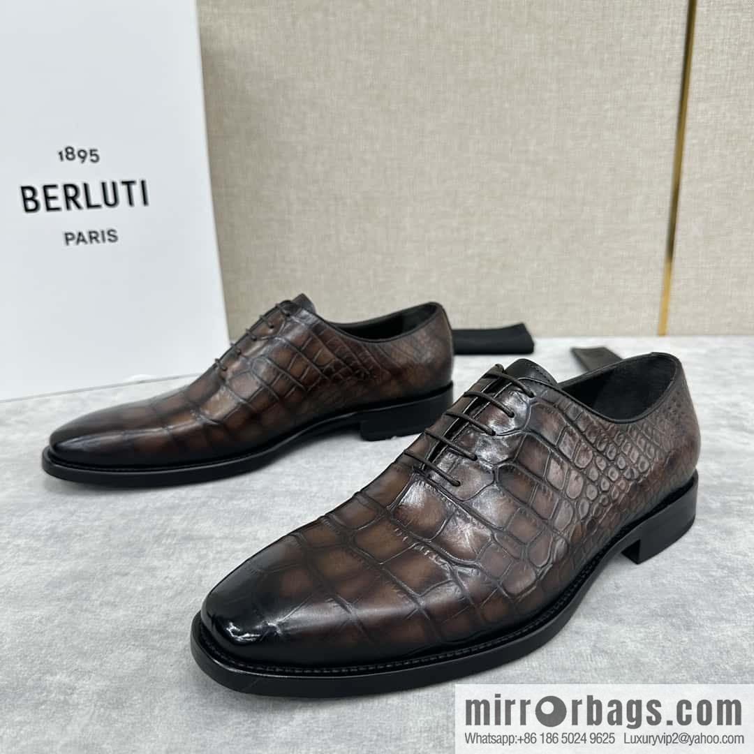 ๐๐Berlut Bruti, new men's hand-polished formal leather shoes