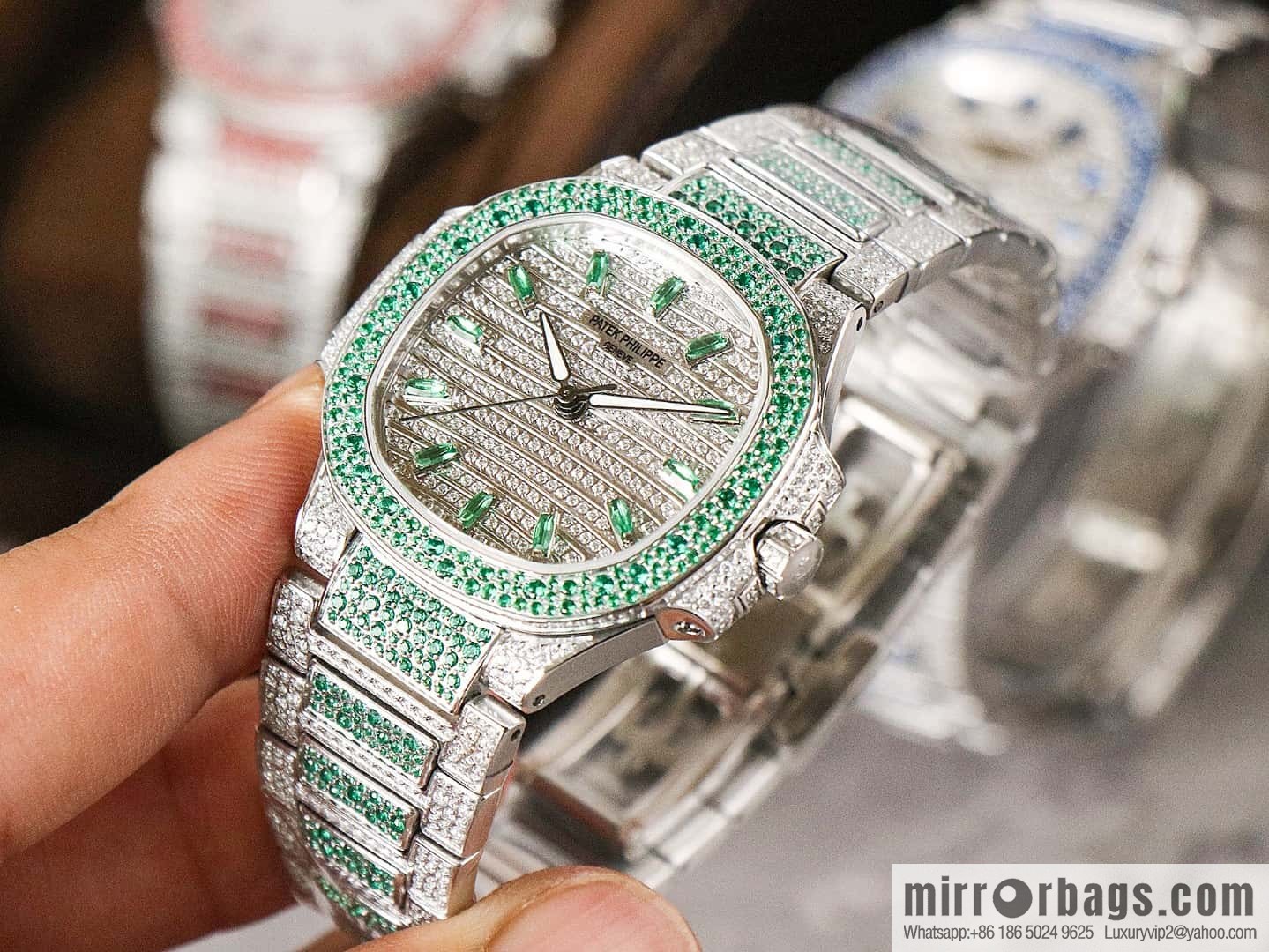 [GR Factory2024 Wall Crack Classic Timepiece Patek. Philippe 7118 Ladies Nautilus, Full Diamond Limited Edition