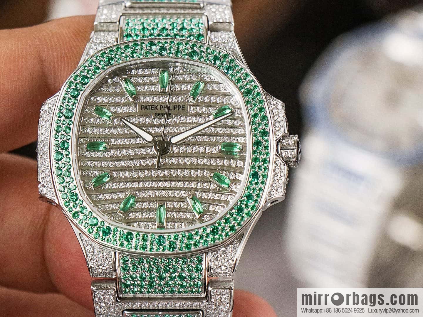 [GR Factory2024 Wall Crack Classic Timepiece Patek. Philippe 7118 Ladies Nautilus, Full Diamond Limited Edition