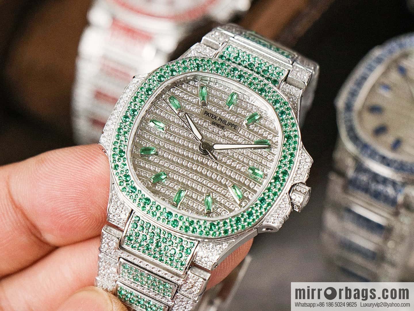 [GR Factory2024 Wall Crack Classic Timepiece Patek. Philippe 7118 Ladies Nautilus, Full Diamond Limited Edition