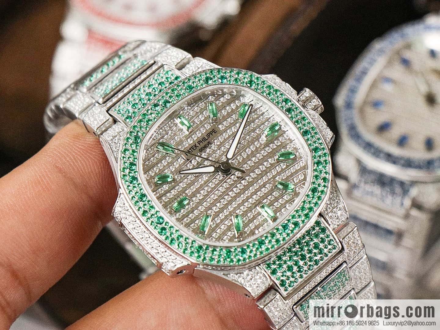 [GR Factory2024 Wall Crack Classic Timepiece Patek. Philippe 7118 Ladies Nautilus, Full Diamond Limited Edition