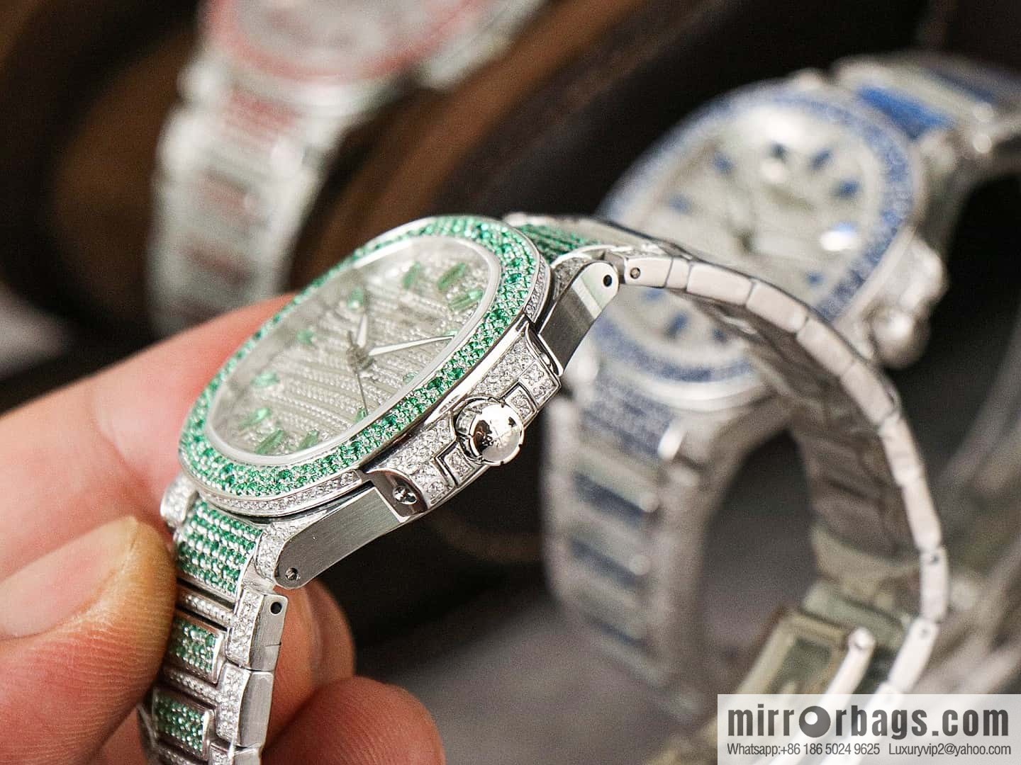 [GR Factory2024 Wall Crack Classic Timepiece Patek. Philippe 7118 Ladies Nautilus, Full Diamond Limited Edition