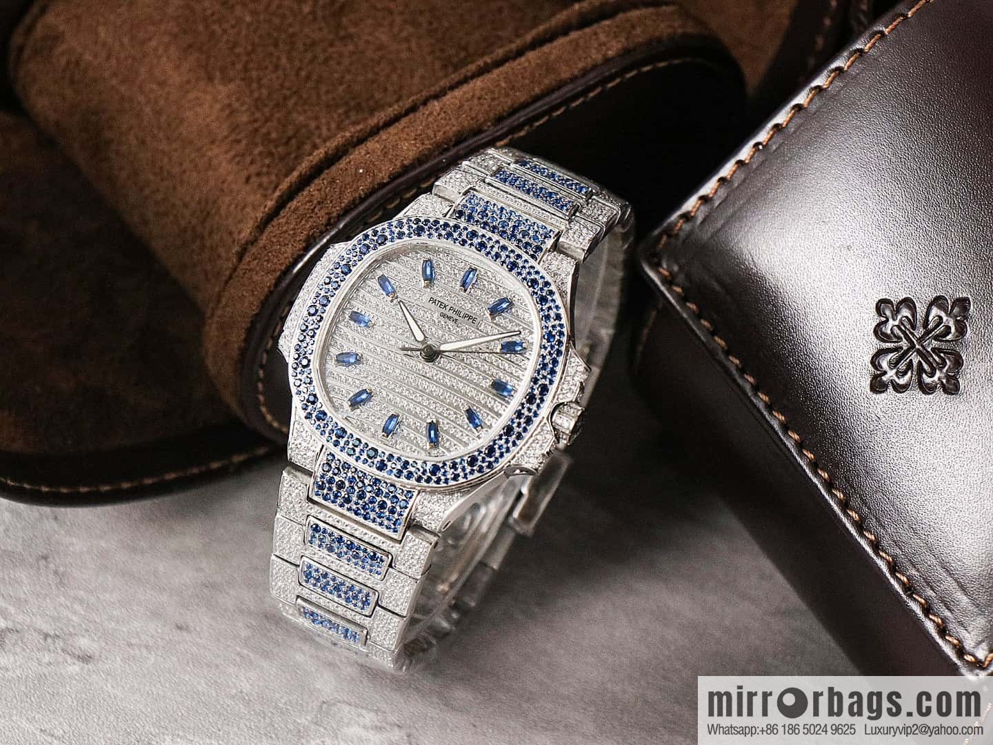 [GR Factory2024 Wall Crack Classic Timepiece Patek. Philippe 7118 Ladies Nautilus, Full Diamond Limited Edition