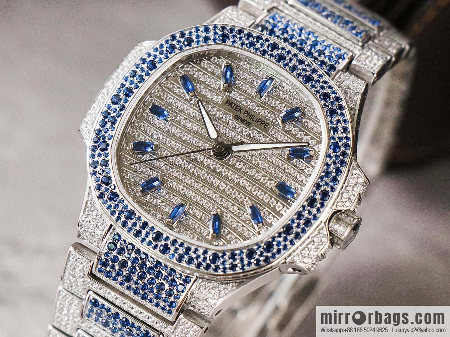 [GR Factory2024 Wall Crack Classic Timepiece Patek. Philippe 7118 Ladies Nautilus, Full Diamond Limited Edition