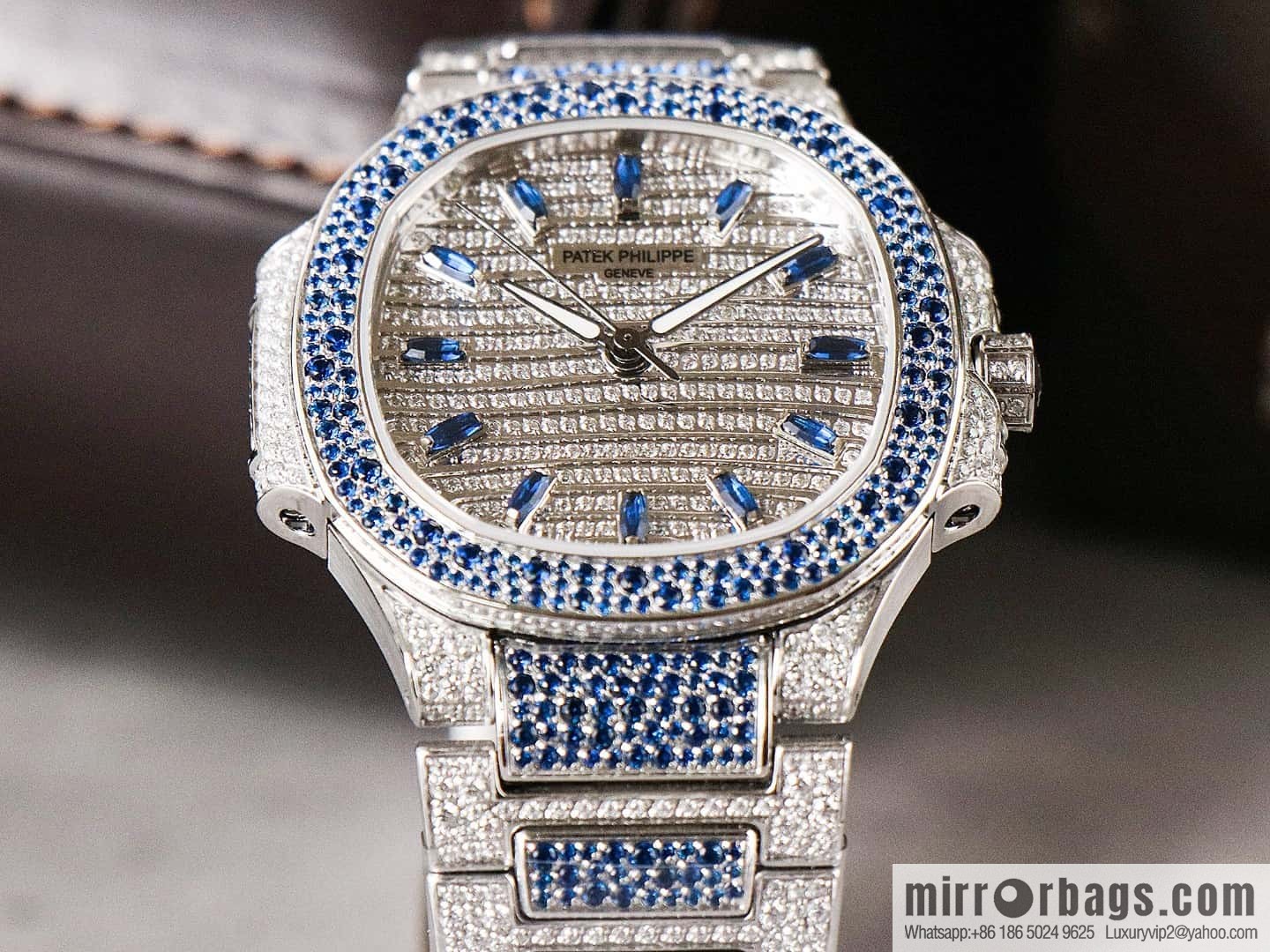 [GR Factory2024 Wall Crack Classic Timepiece Patek. Philippe 7118 Ladies Nautilus, Full Diamond Limited Edition