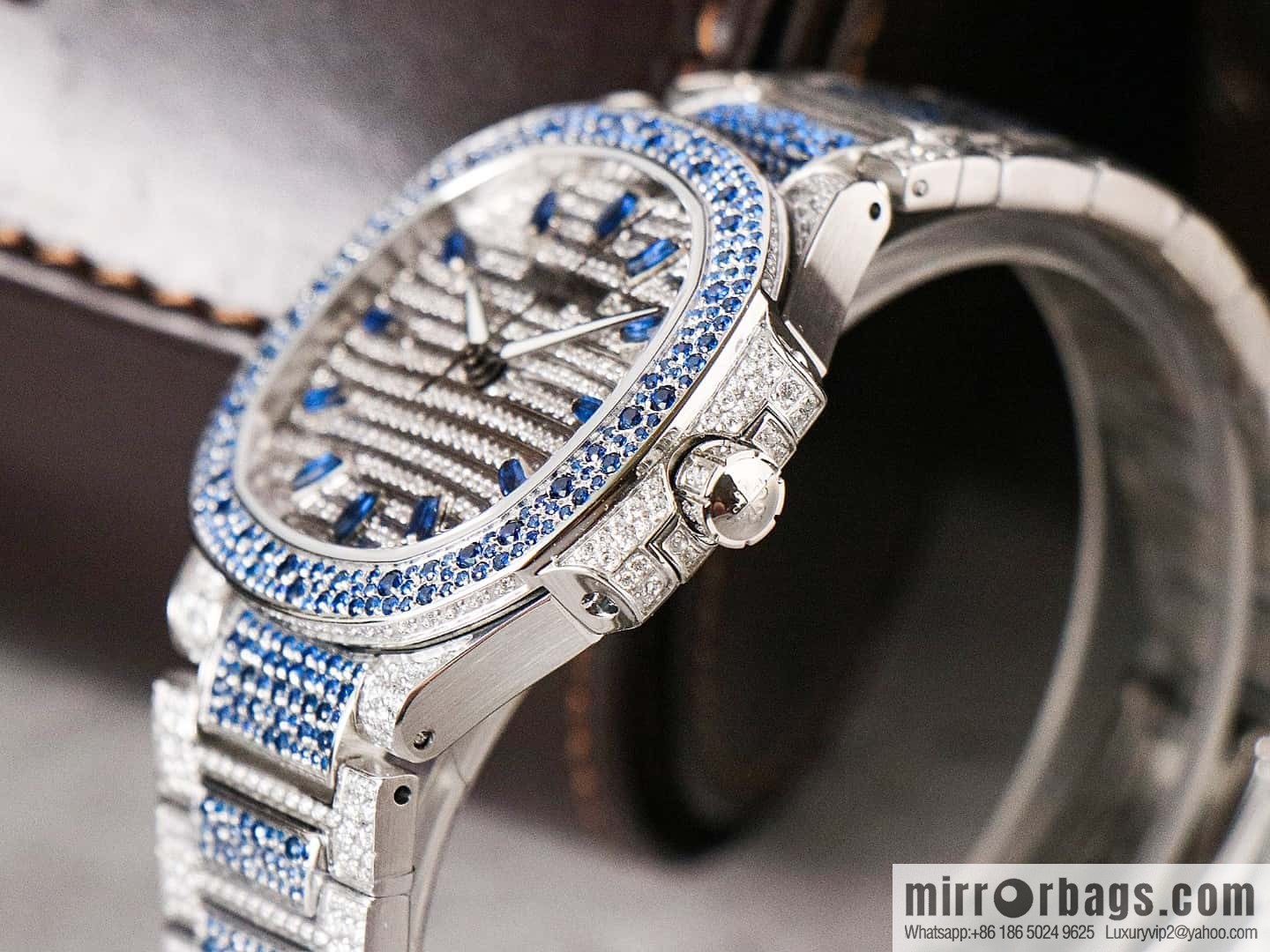[GR Factory2024 Wall Crack Classic Timepiece Patek. Philippe 7118 Ladies Nautilus, Full Diamond Limited Edition