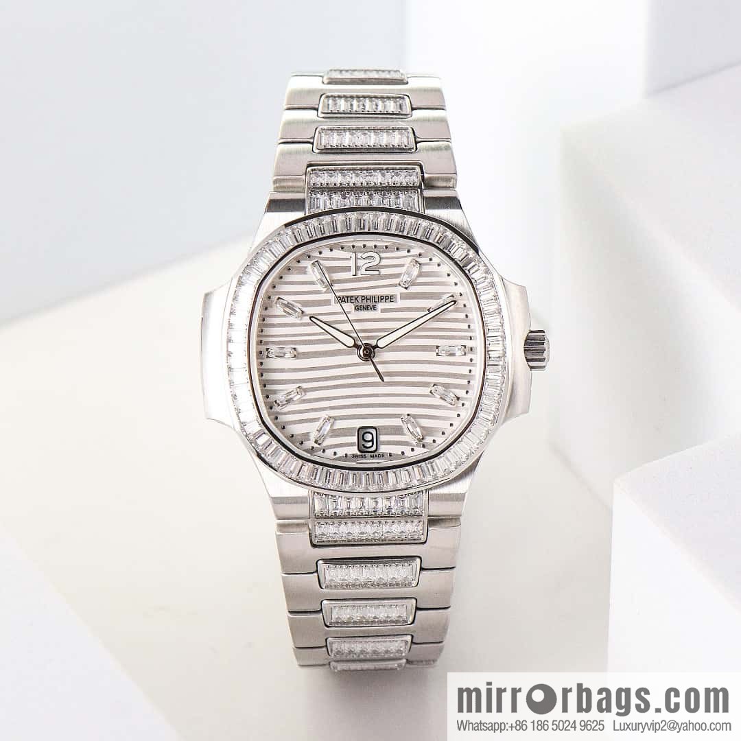 The new model has arrived, Patek Philippe 7014 Ladies Nautilus Platinum T Square Brick Limited Edition Winding Mechanical Movement Watch