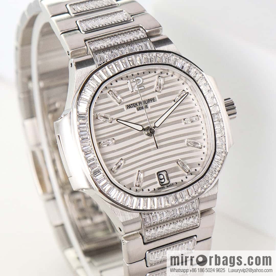 The new model has arrived, Patek Philippe 7014 Ladies Nautilus Platinum T Square Brick Limited Edition Winding Mechanical Movement Watch