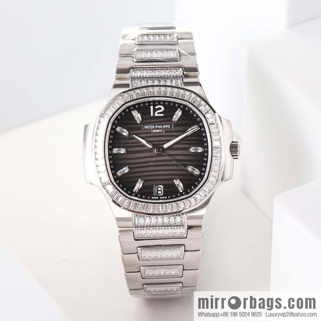 The new model has arrived, Patek Philippe 7014 Ladies Nautilus Platinum T Square Brick Limited Edition Winding Mechanical Movement Watch