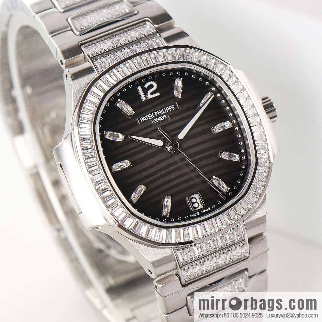The new model has arrived, Patek Philippe 7014 Ladies Nautilus Platinum T Square Brick Limited Edition Winding Mechanical Movement Watch
