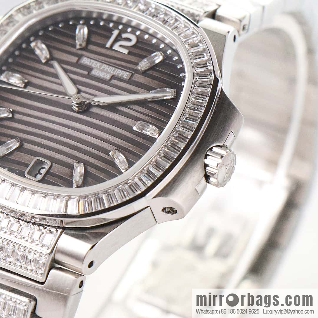 The new model has arrived, Patek Philippe 7014 Ladies Nautilus Platinum T Square Brick Limited Edition Winding Mechanical Movement Watch
