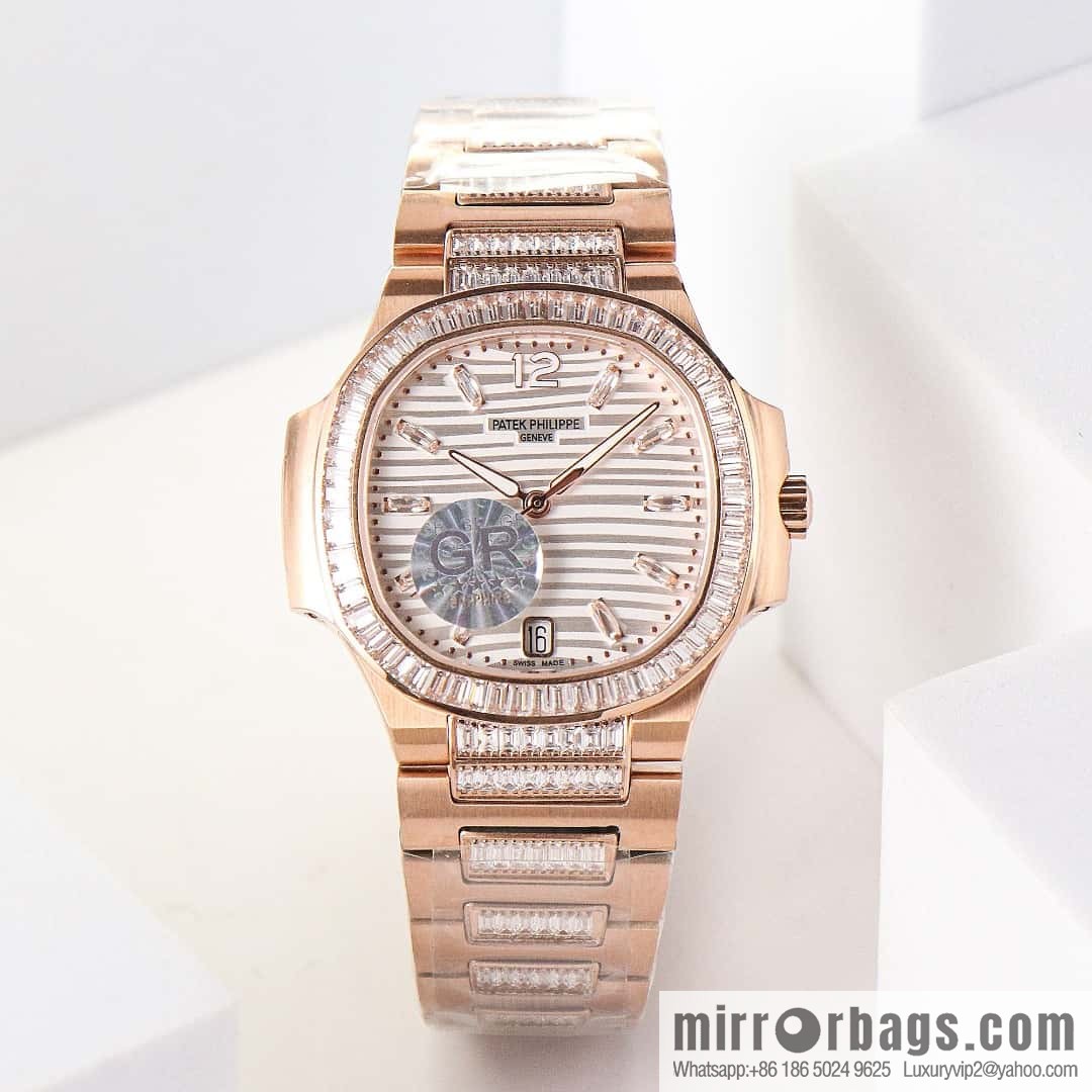 The new model has arrived, Patek Philippe 7014 Ladies Nautilus Platinum T Square Brick Limited Edition Winding Mechanical Movement Watch