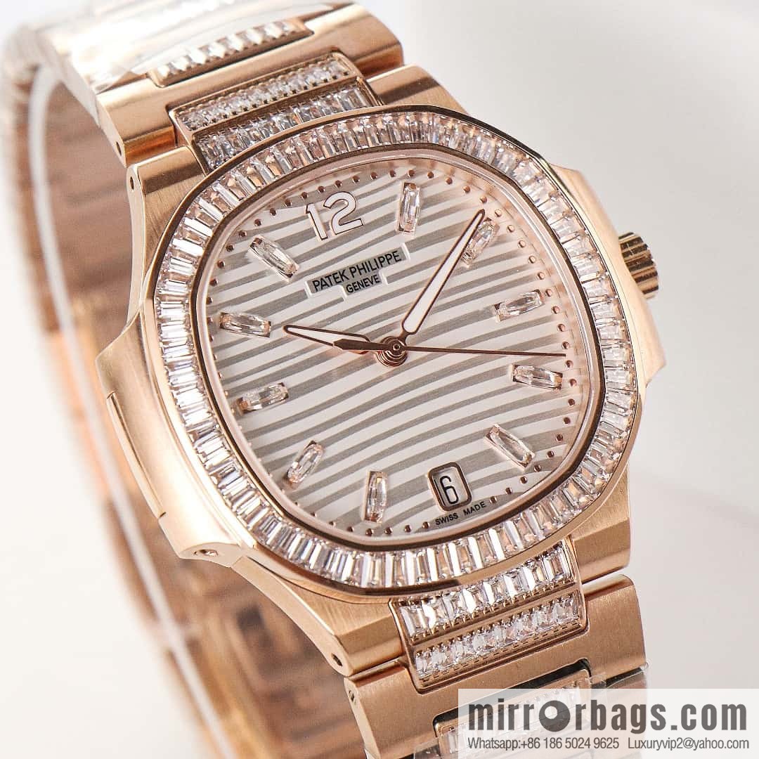 The new model has arrived, Patek Philippe 7014 Ladies Nautilus Platinum T Square Brick Limited Edition Winding Mechanical Movement Watch