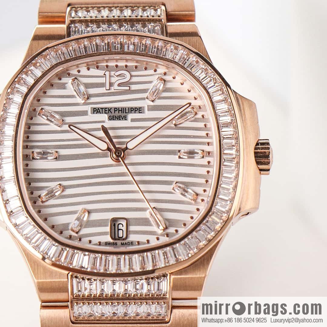 The new model has arrived, Patek Philippe 7014 Ladies Nautilus Platinum T Square Brick Limited Edition Winding Mechanical Movement Watch