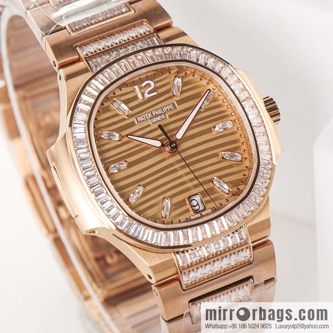 The new model has arrived, Patek Philippe 7014 Ladies Nautilus Platinum T Square Brick Limited Edition Winding Mechanical Movement Watch