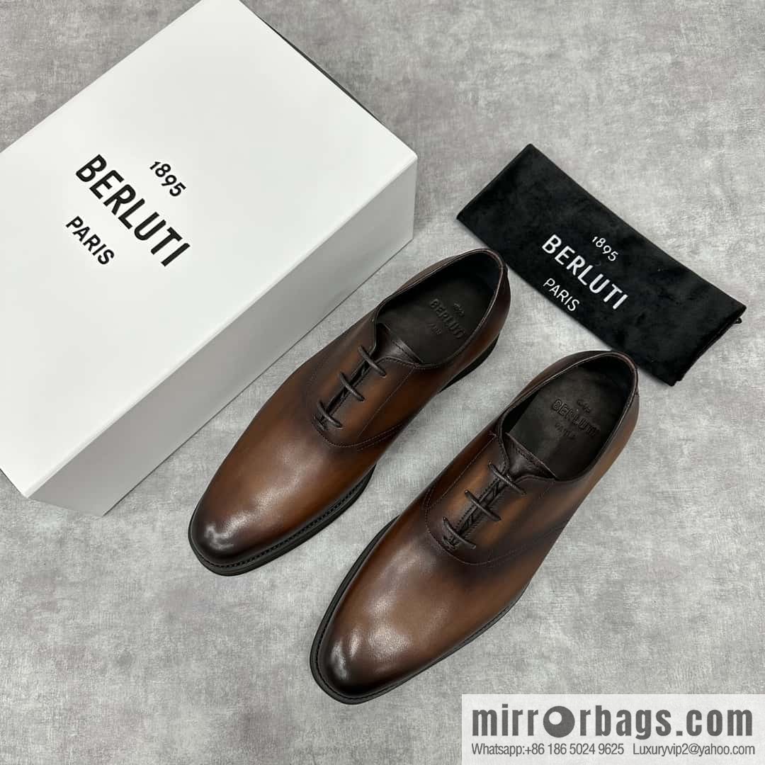 π π BERLUT New Alessio leather oxfords, men's platform shoes