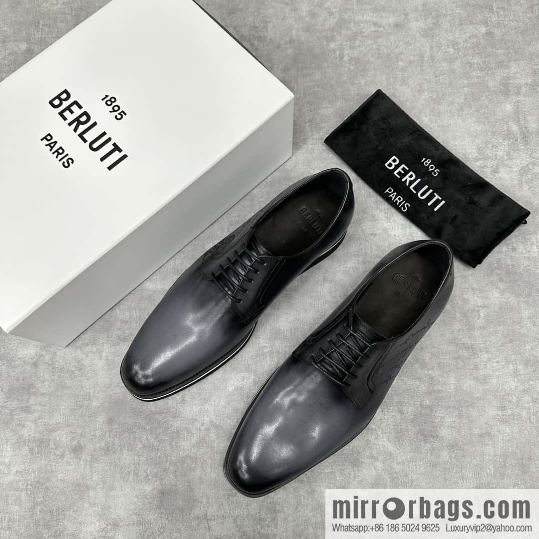 π π BERLUT New Alessio leather oxfords, men's platform shoes