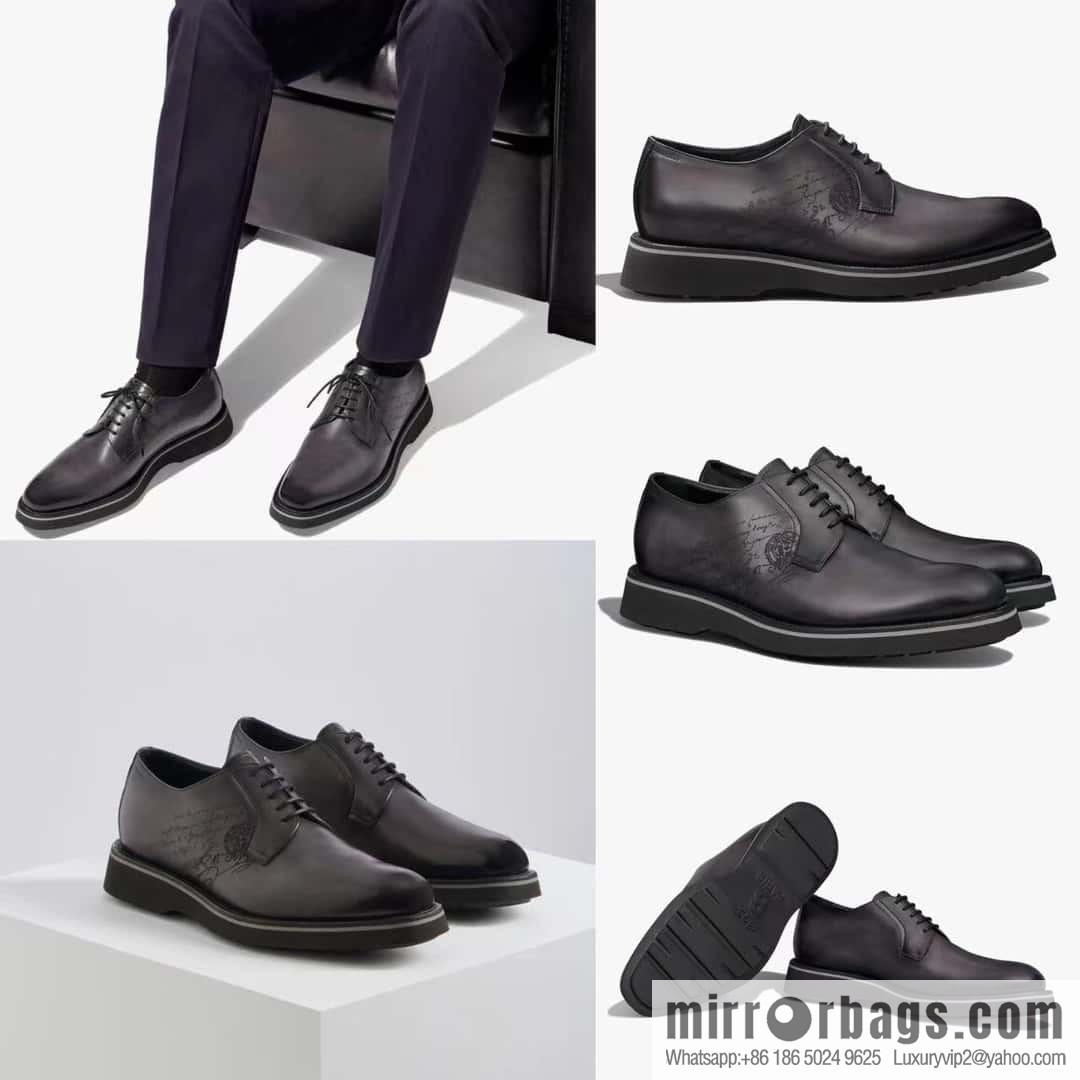 π π BERLUT New Alessio leather oxfords, men's platform shoes