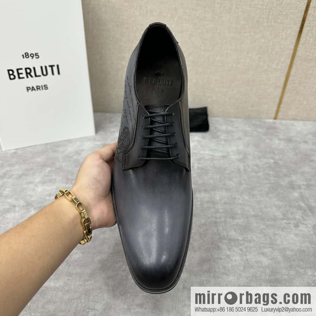 π π BERLUT New Alessio leather oxfords, men's platform shoes