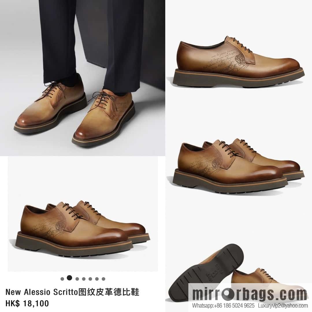 π π BERLUT New Alessio leather oxfords, men's platform shoes