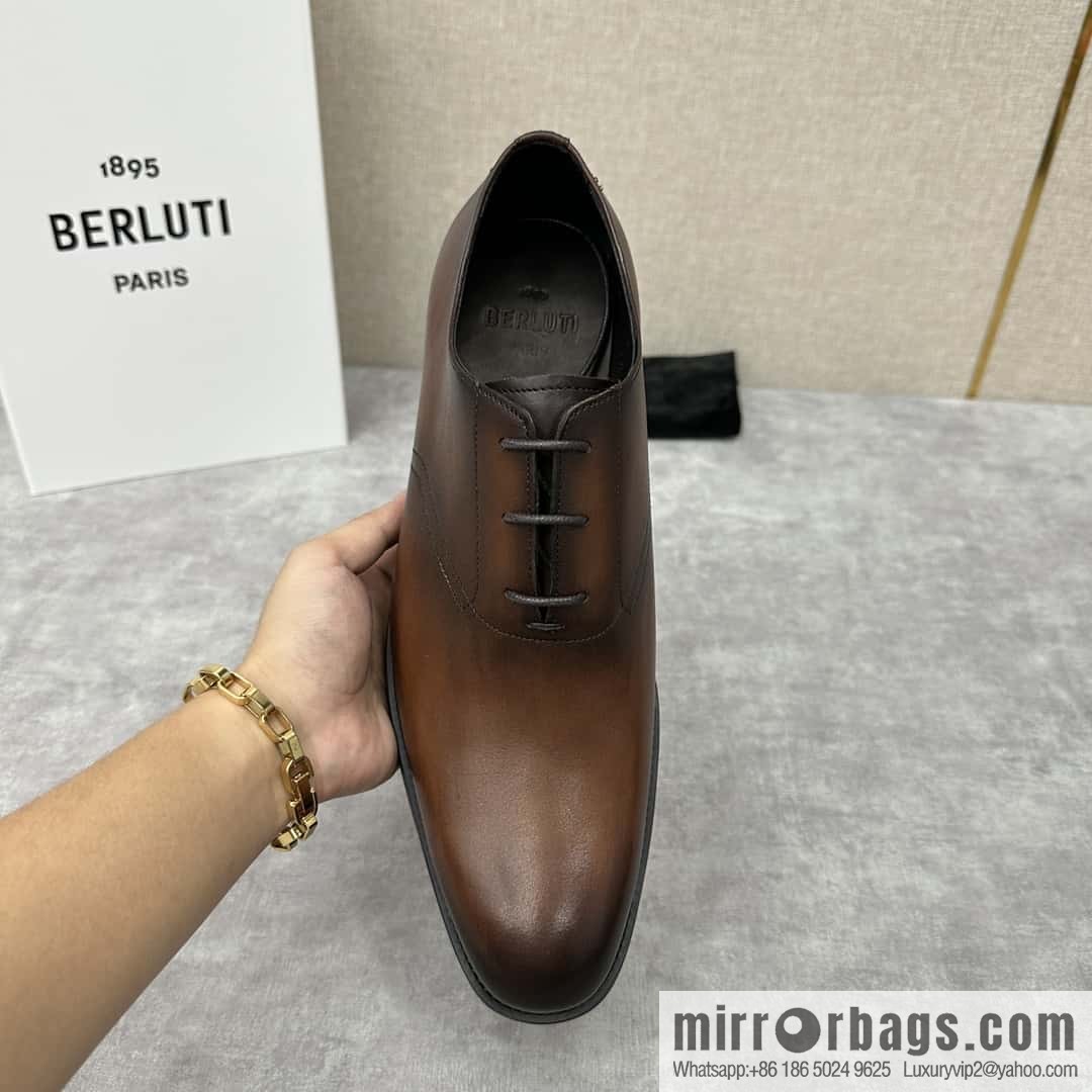 π π BERLUT New Alessio leather oxfords, men's platform shoes