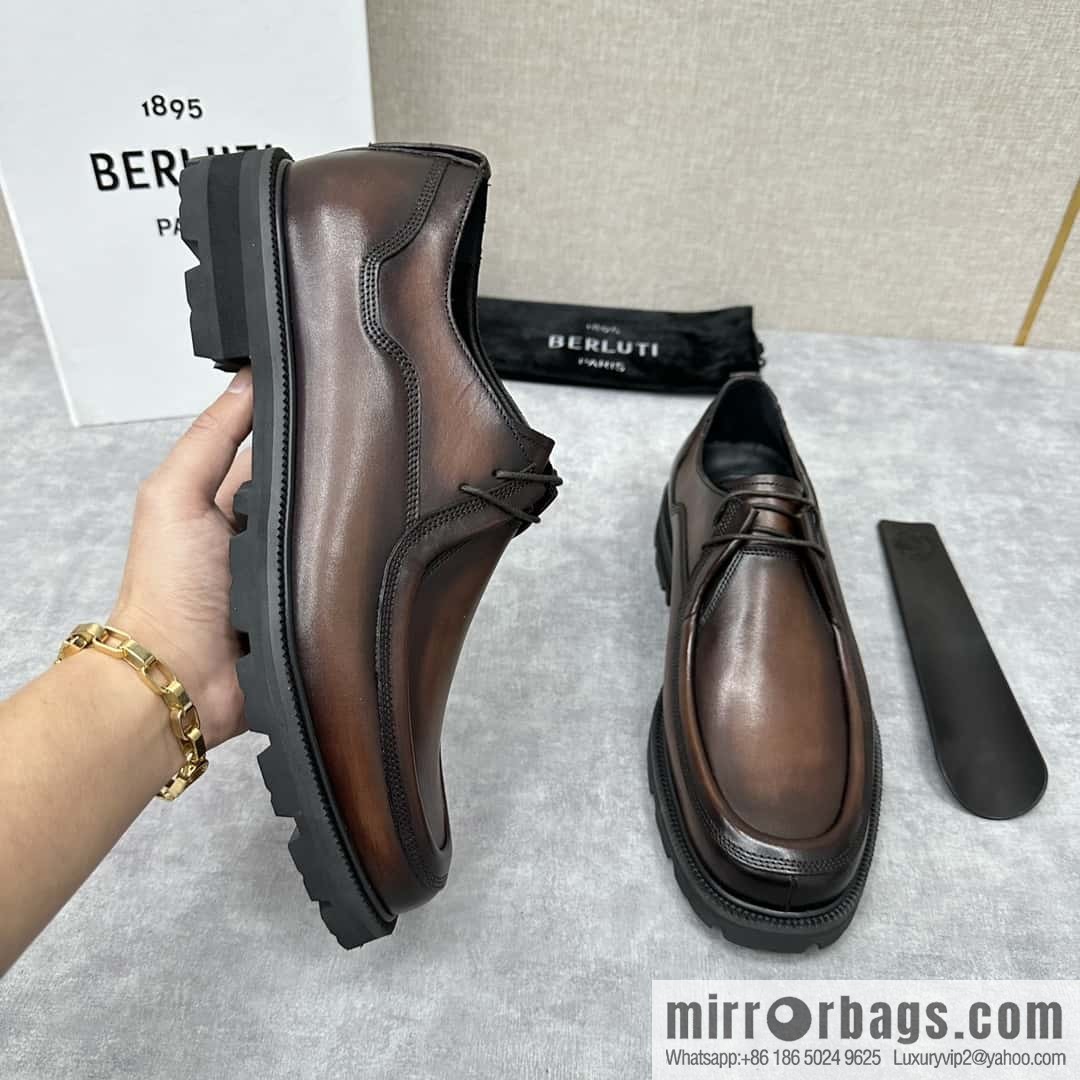 Berlut Bruti, New Oxford Shoes Men's Leather Shoes