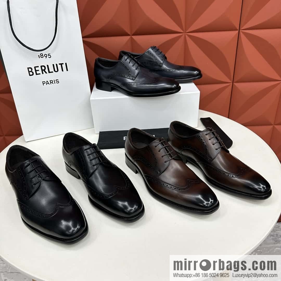 ๐๐Berlut Bruti, new men's hand-polished formal leather shoes