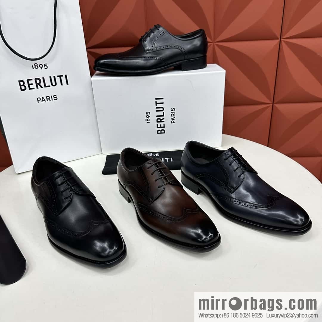 ๐๐Berlut Bruti, new men's hand-polished formal leather shoes
