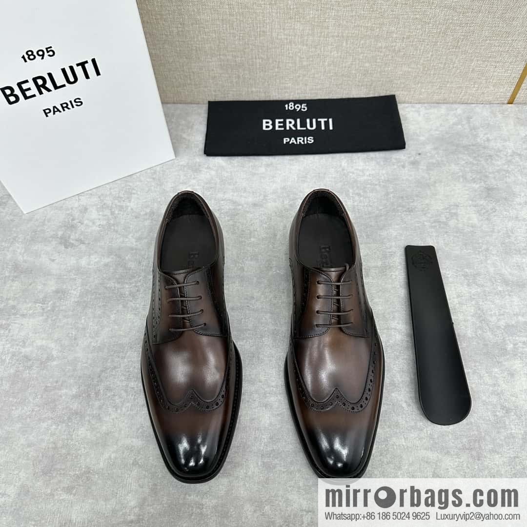 ๐๐Berlut Bruti, new men's hand-polished formal leather shoes